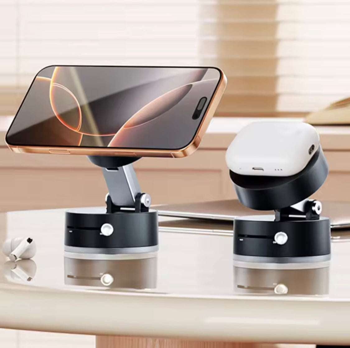 Universal Vacuum Magnetic Car Phone Holder, Dashboard Magnet Foldable Mobile Stand, Car Magnetic Phone Holder