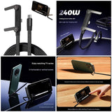 📱 2-in-1 Charger Cable with Phone Stand Super fast USB-C to USB-C charging cable ⚡ | Supports up to 240W fast charging 📏 Length: 1.5M