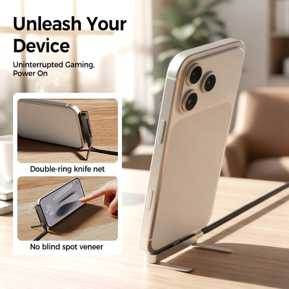 📱 2-in-1 Charger Cable with Phone Stand Super fast USB-C to USB-C charging cable ⚡ | Supports up to 240W fast charging 📏 Length: 1.5M