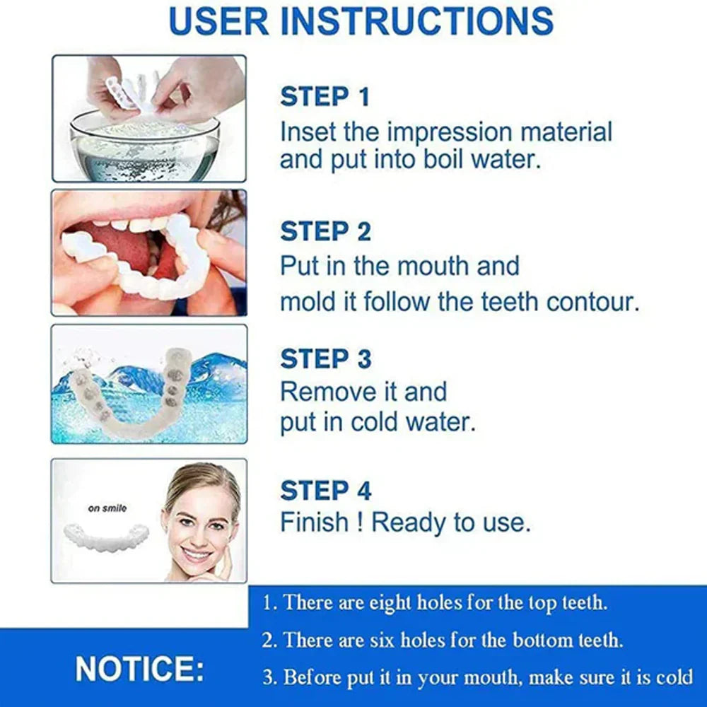 SNAP ON SMILE EASY DENTURES